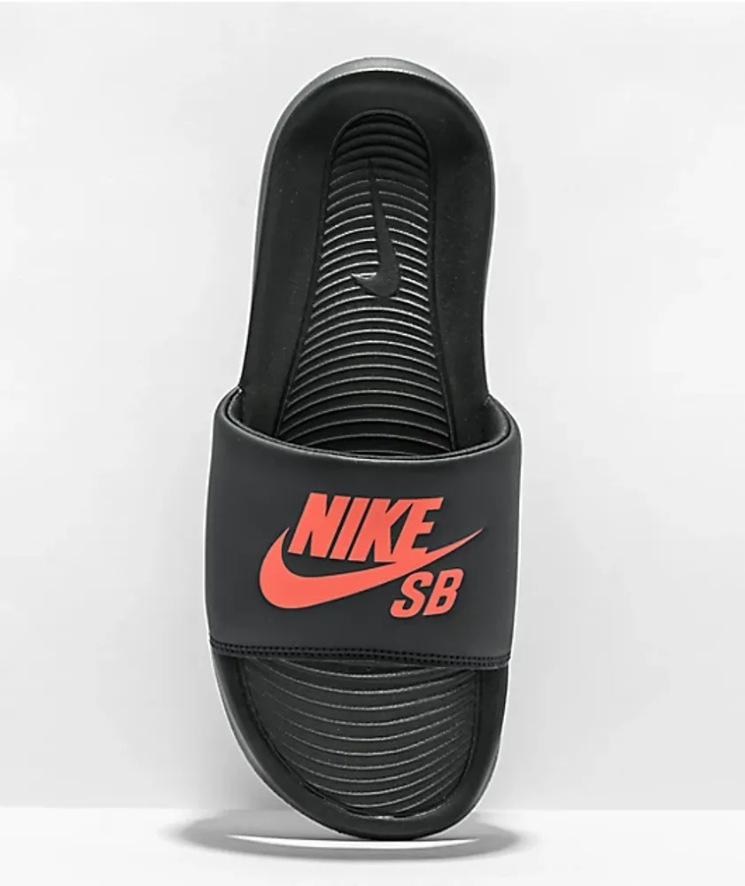 Nike SB Victori One Slide Black & Team Orange Sandals