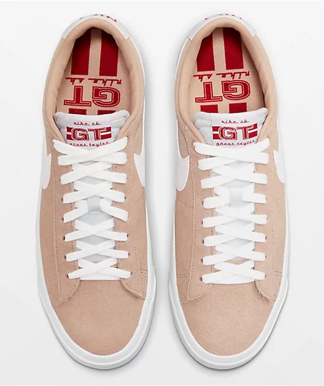 Nike SB Zoom Blazer GT Low Pro Beige, Red & White Skate Shoes | Bramalea  City Centre