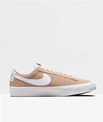 Nike SB Zoom Blazer GT Low Pro Beige, Red & White Skate Shoes | Metropolis  at Metrotown