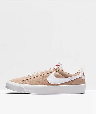 Nike SB Zoom Blazer GT Low Pro Beige, Red & White Skate Shoes | Metropolis  at Metrotown