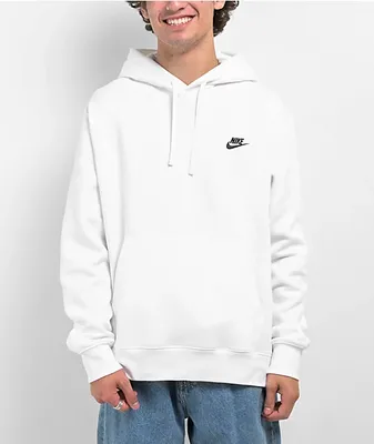 Nike Sportswear Club Fleece White & Black Hoodie