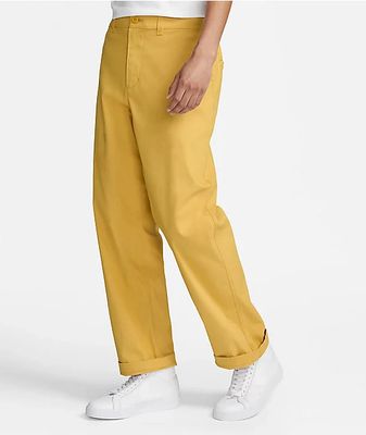Nike Yellow Loose Fit Chino Skate Pants