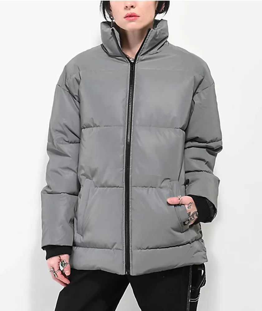 Reflective Hooded Puffer Jacket