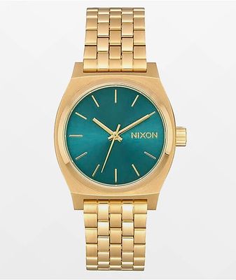 Nixon Medium Time Teller Gold & Turquoise Analog Watch