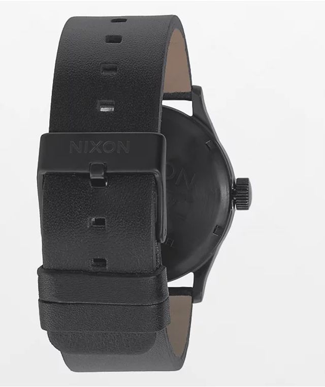 Sentry Leather Watch, All Black