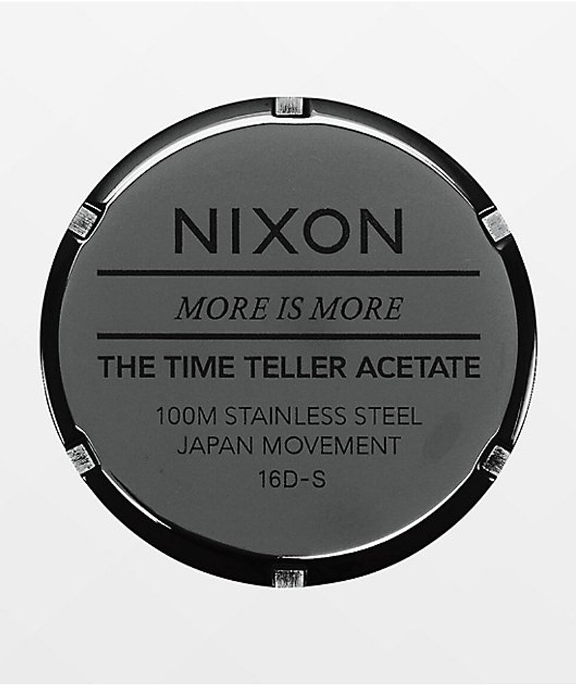 Nixon Time Teller Acetate Tortoiseshell Analog Watch
