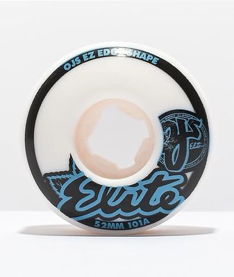 OJ Elite EZ Edge 52mm 101a White Skateboard Wheels