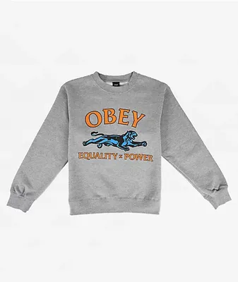 Thrasher Kids Outline Grey Crewneck Sweatshirt