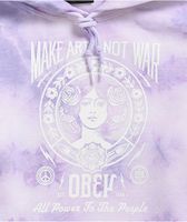Obey Make Art Not War Lavender Tie Dye Hoodie