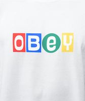 Obey Toy Blocks White T-Shirt | Mall of 