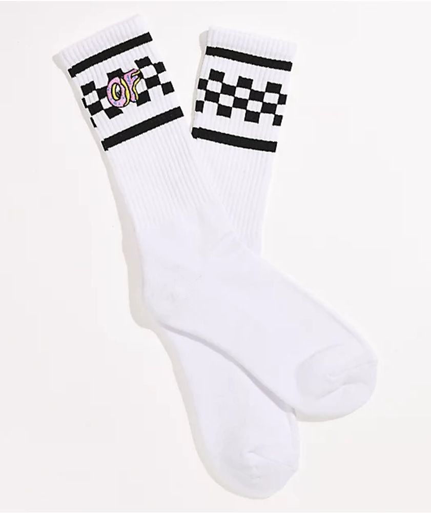 Odd Future Checkered White Crew Socks