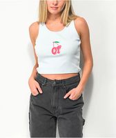 Obey Tag Pastel Green Crop Tank Top