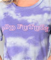 Odd Future Outline Purple Cloud Wash Crop T-Shirt