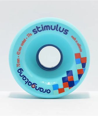 Orangatang Stimulus 70mm 77a Blue Longboard Wheels
