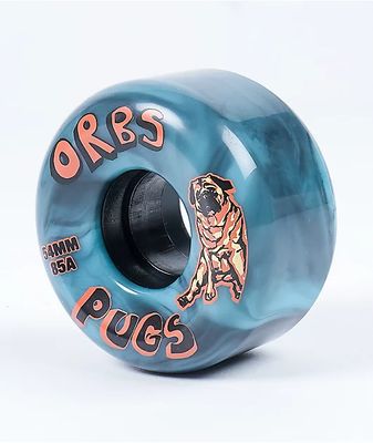 Orbs Pugs 54mm 85a Black & Blue Skateboard Wheels