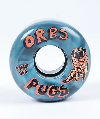 Orbs Pugs 54mm 85a Black & Blue Skateboard Wheels