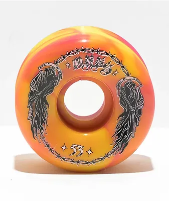 Orbs Wheels Specters Swirls Reaper 53mm 99a Pink & Yellow Skateboard Wheels