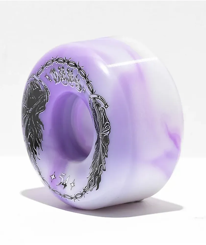 Orbs Wheels Specters Swirls Reaper 54mm 99a Purple & White Skateboard Wheels