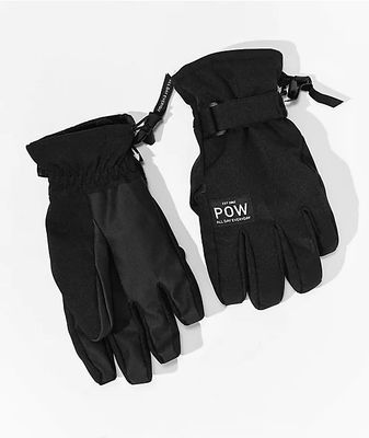 POW XG Mid Black Snowboard Gloves