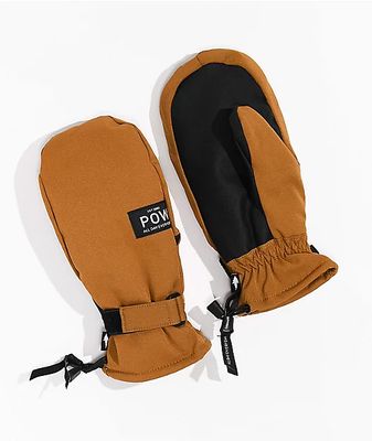 POW XG Mid Brown Snowboard Gloves