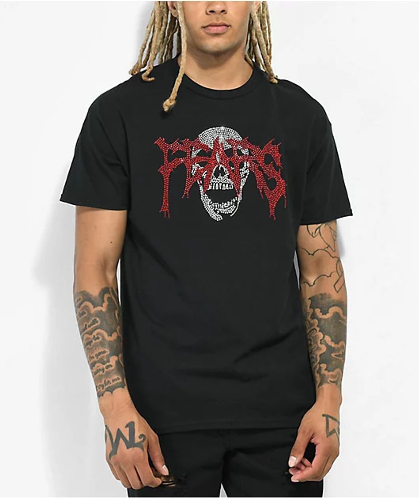 RODMAN BRAND Skulls Rhinestone White T-Shirt