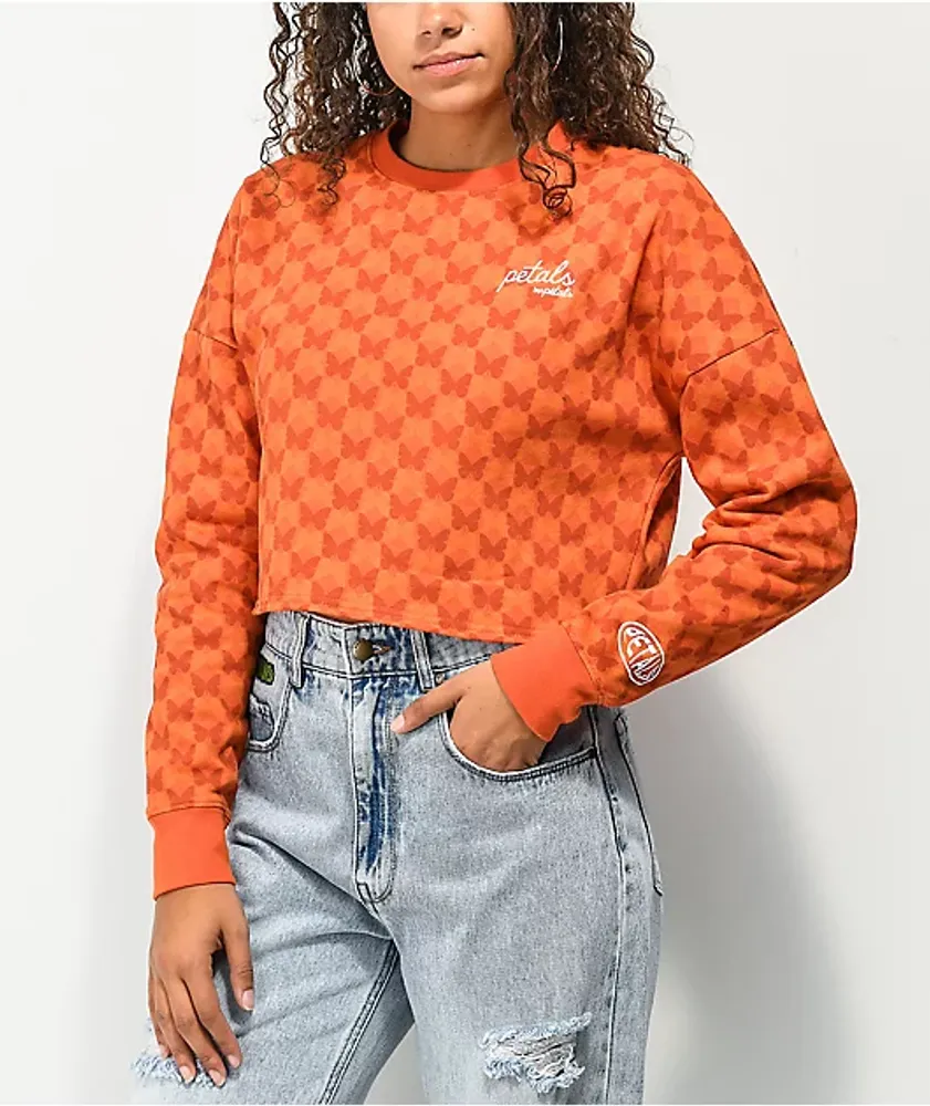 Butterfly Checkers Crop Sweatshirt – Petals and Peacocks