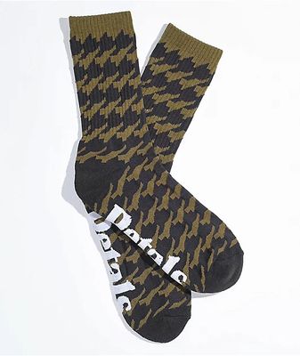 Petals by Petals and Peacocks Flower Tooth Brown Crew Socks