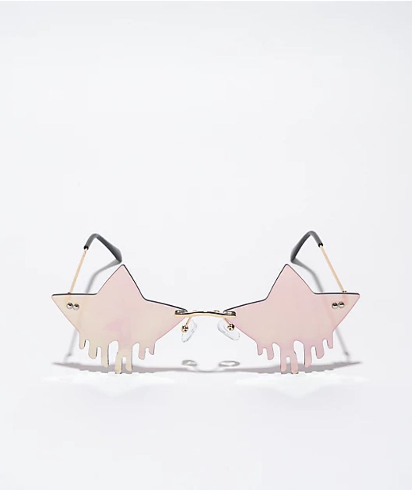 Pink Revo Dripping Star Sunglasses