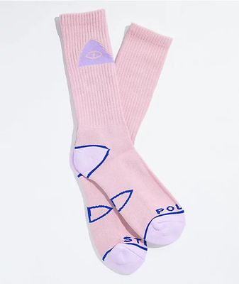 Poler Icon Soft Pink Crew Socks