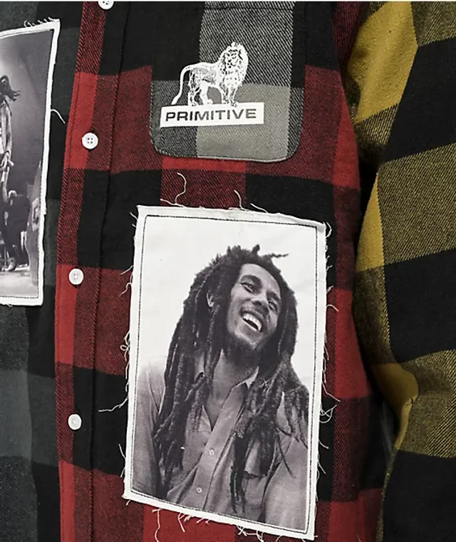 Primitive x Bob Marley Kaya Grey Mesh Football Jersey