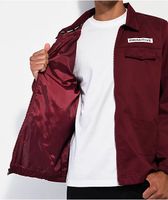 maroon utility jacket