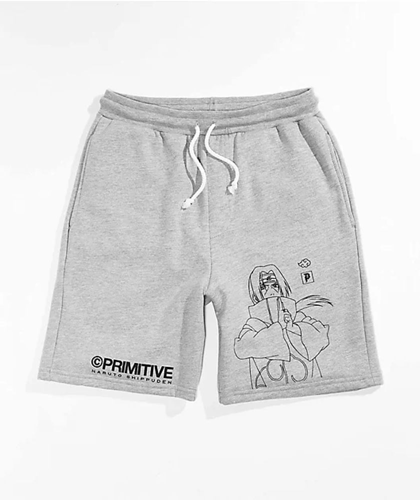 Primitive x Naruto Itachi Grey Sweat Shorts