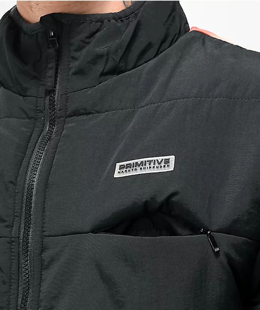 Primitive x Naruto Shippuden Black Puffer Jacket