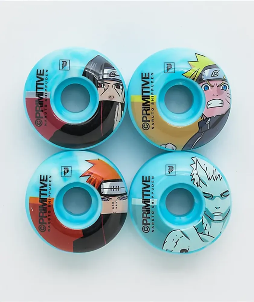 Primitive x Naruto Shippuden Team 54mm Blue Swirl Skateboard Wheels