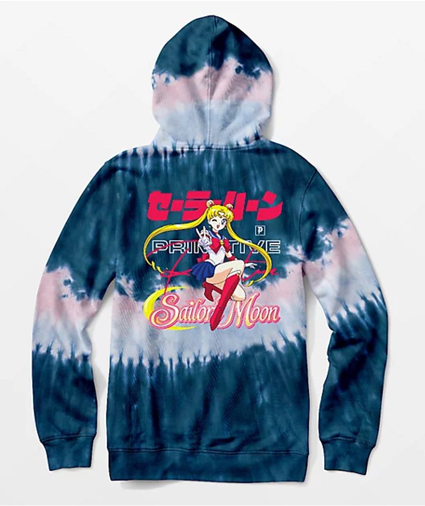 Primitive x Sailor Moon Blue u0026 Light Pink Tie Dye Hoodie | Bramalea City  Centre