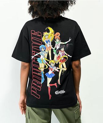 Primitive x Sailor Moon Guardians Black T-Shirt