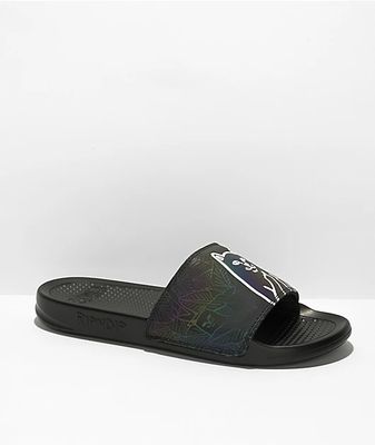 RIPNDIP Lord Jermal Leaf Camo Black Slide Sandals