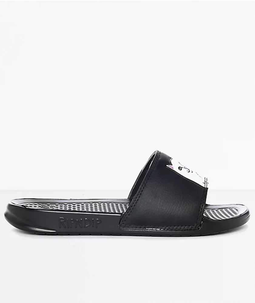 RIPNDIP Lord Nermal Black Slide Sandals