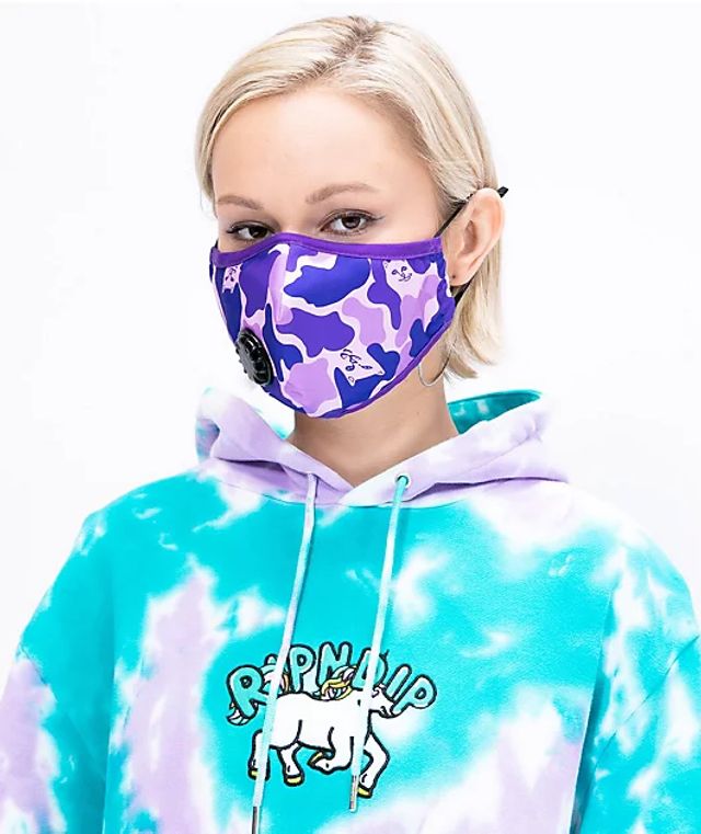 purple camo mask