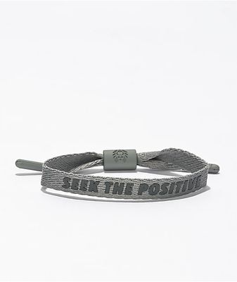 Rastaclat Seek The Positive Grey Shoelace Bracelet
