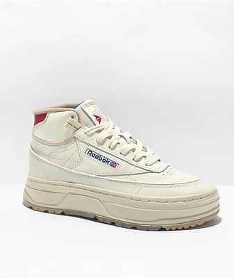 Reebok Club C Double Mid Geo Chalk & Red Shoes