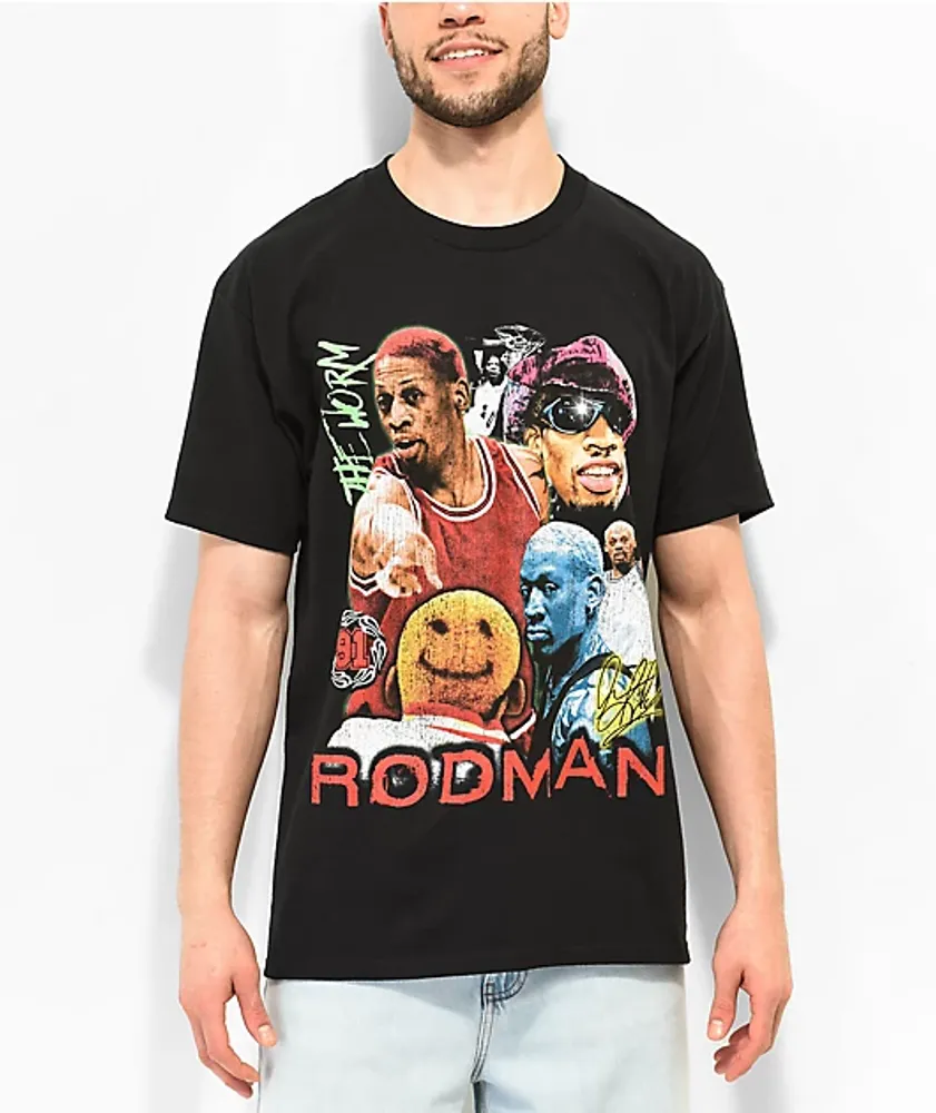 Rodman Apparel Worm Collage Black T-Shirt
