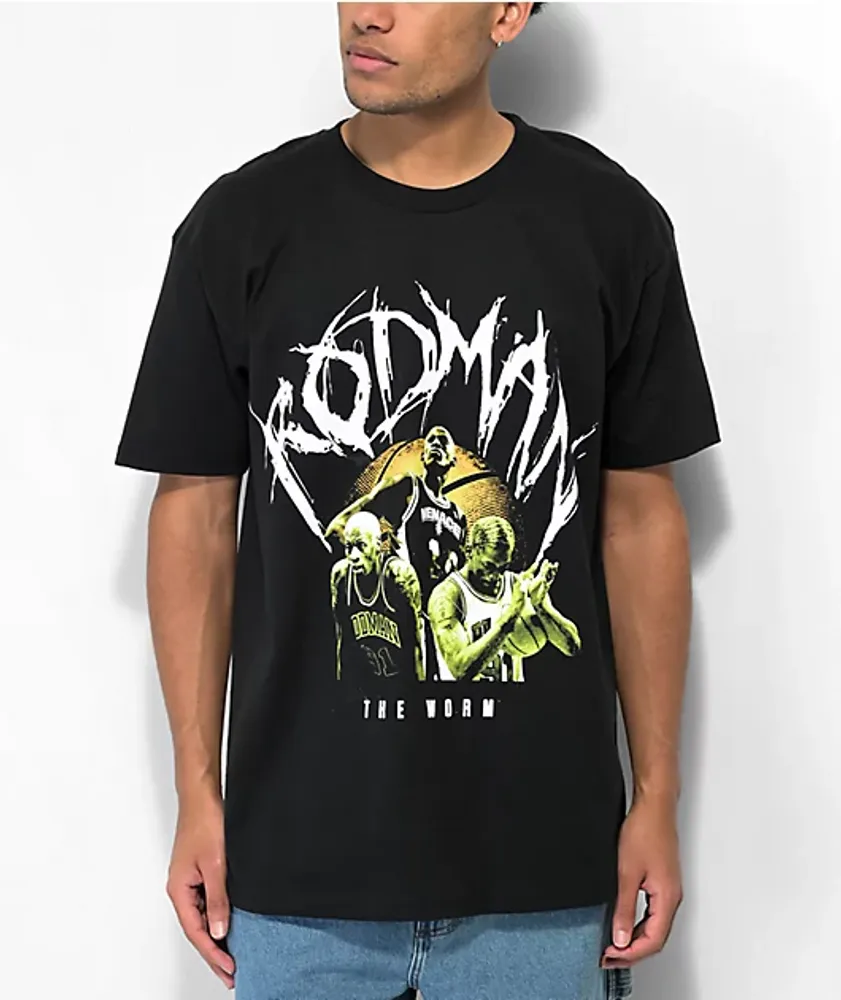 Rodman Brand Men's Basketball Collage T-Shirt in Black - Size Medium