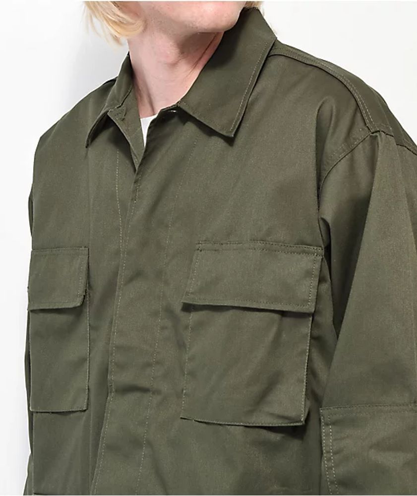 Rothco Heavy Weight Green Button Up Shirt