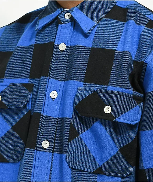 Rothco Heavy Red, White & Blue Plaid Flannel Shirt