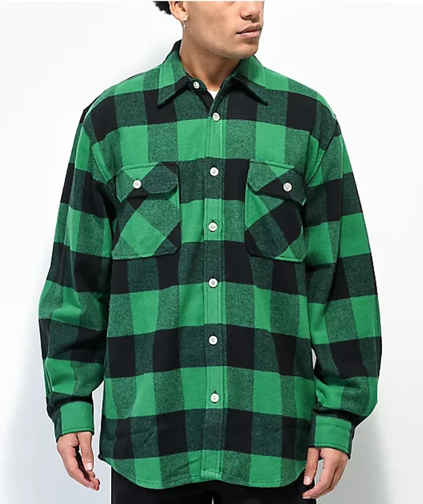 Rothco Heavyweight Orange Plaid Flannel Shirt