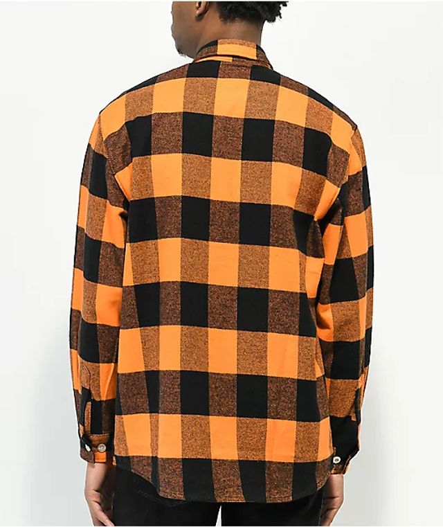 Rothco - Extra Heavyweight Buffalo Plaid Orange Flannel Shirt