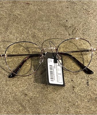 Round Gold & Clear Blue Light Glasses