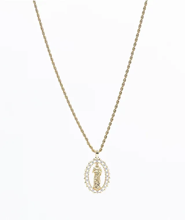 Saint Midas Butterfly Yellow Gold 22 Rope Chain Necklace