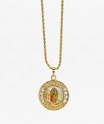 Saint Midas Butterfly Yellow Gold 22 Rope Chain Necklace